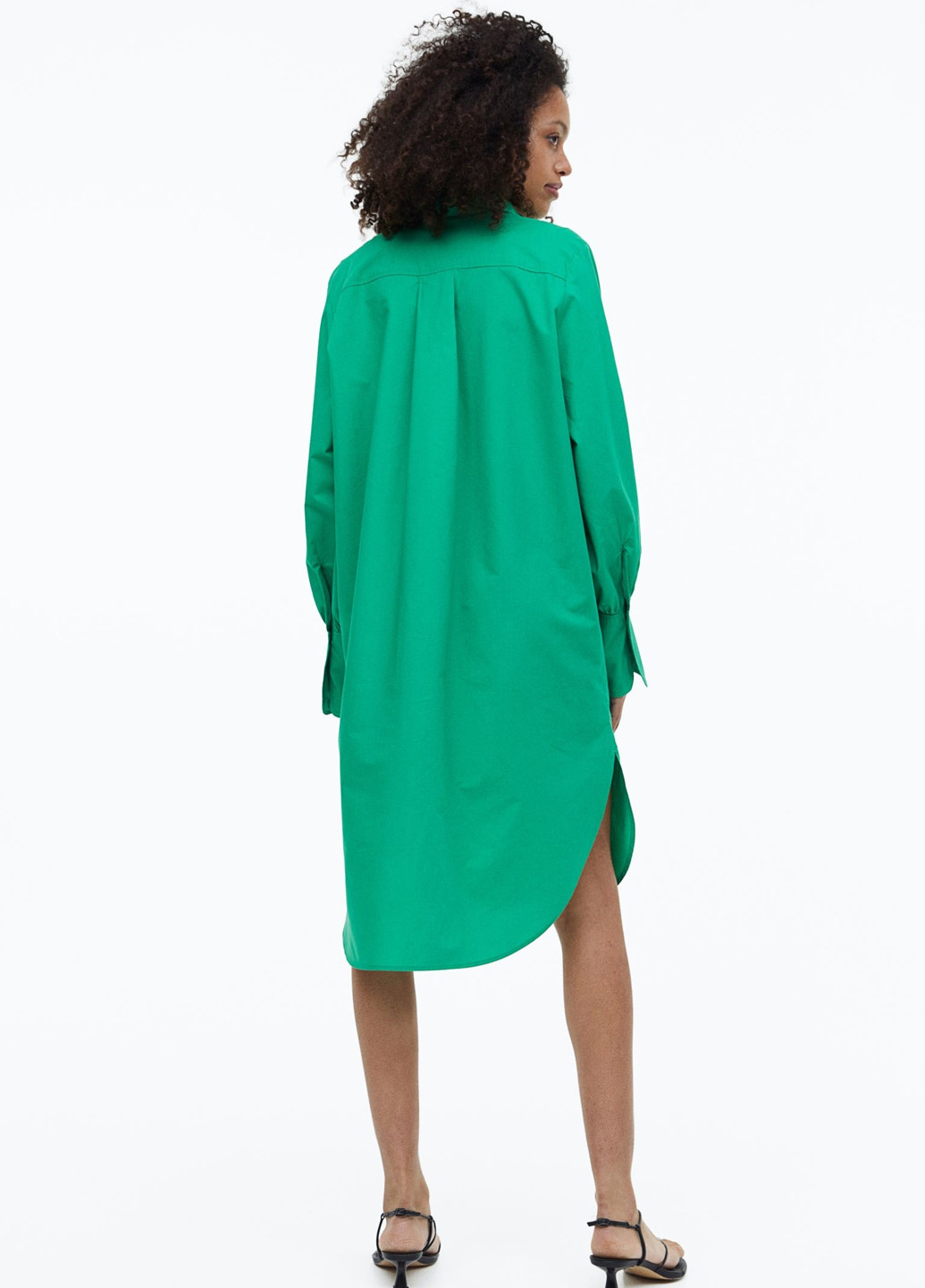 Зелена кежуал сукня сукня-сорочка H&M однотонна