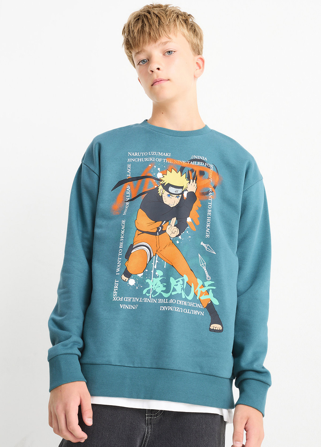 C&A світшот персонажі бірюзовий кежуал бавовна, трикотаж