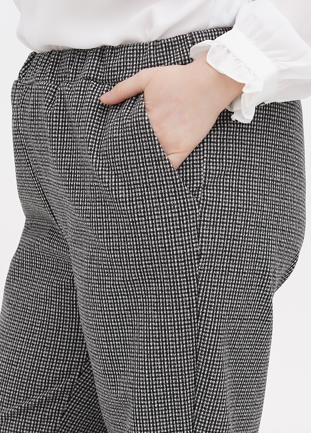 Черно-белые кэжуал зимние зауженные брюки New Collection