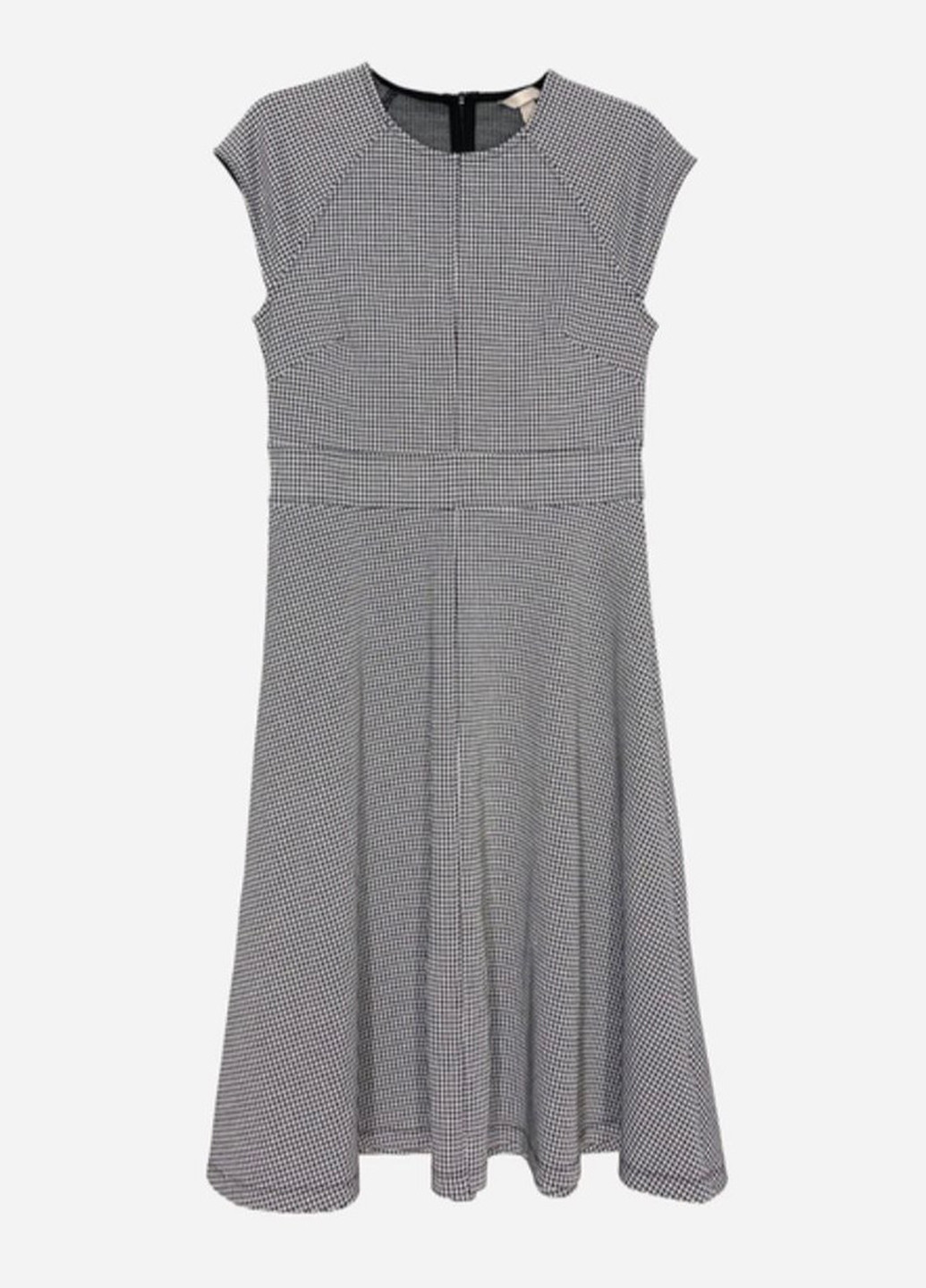 Чорно-білий кежуал сукня кльош H&M в клітинку
