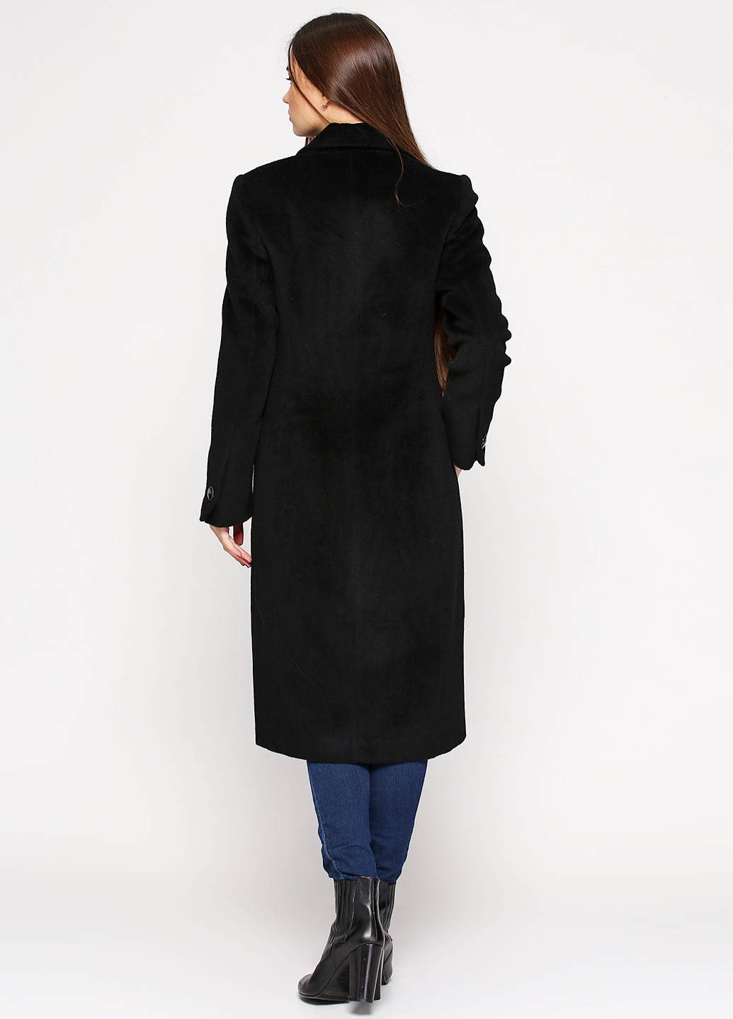 Чорне демісезонне Пальто без капюшона Maresima