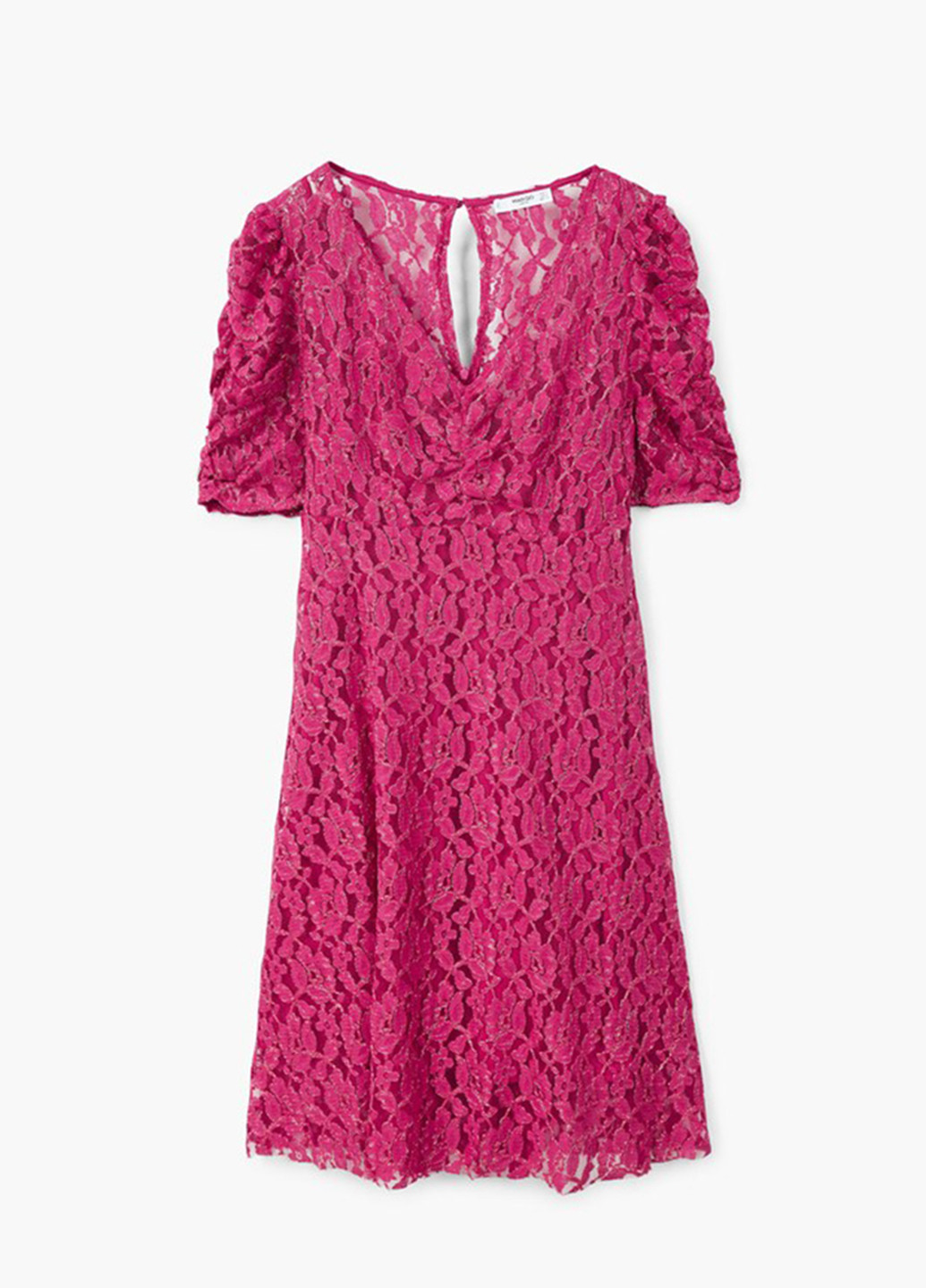Розовое кэжуал платье в стиле ампир Mango однотонное