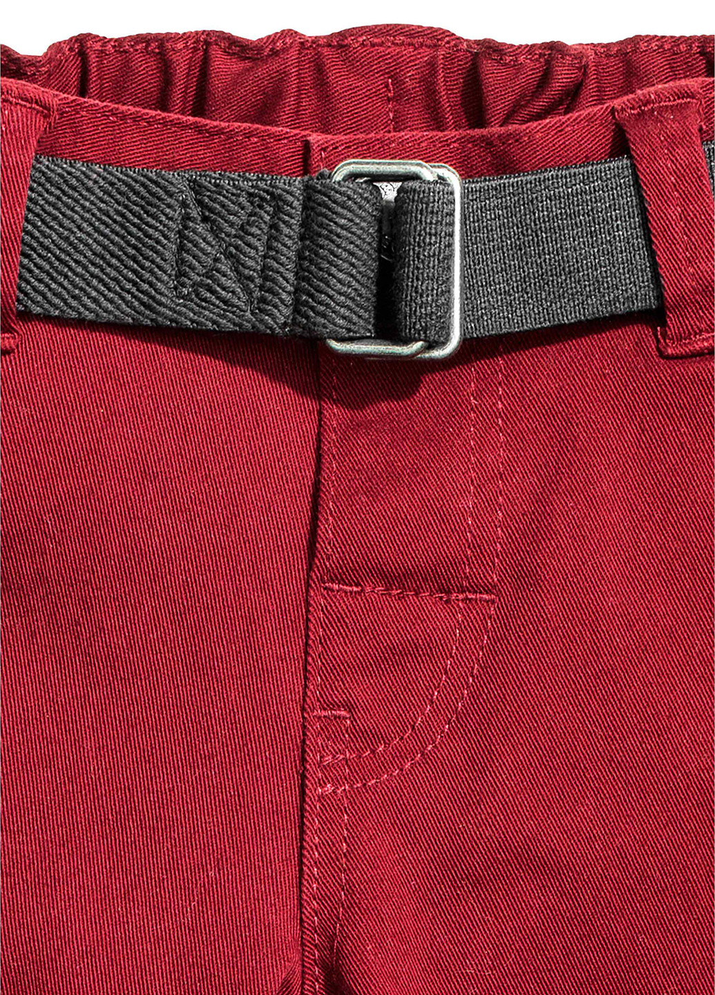 Штани H&M завужені однотонні червоні кежуали бавовна