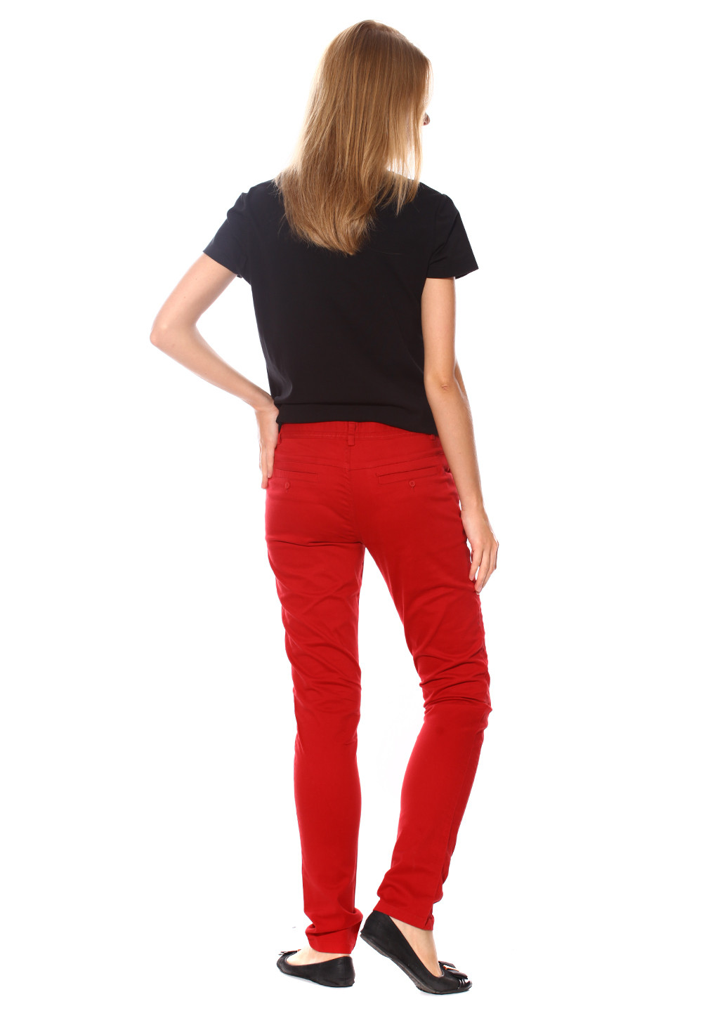 Красные кэжуал демисезонные зауженные брюки Erke