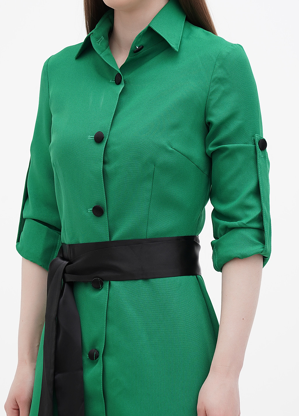 Зелена кежуал сукня сорочка Maurini однотонна