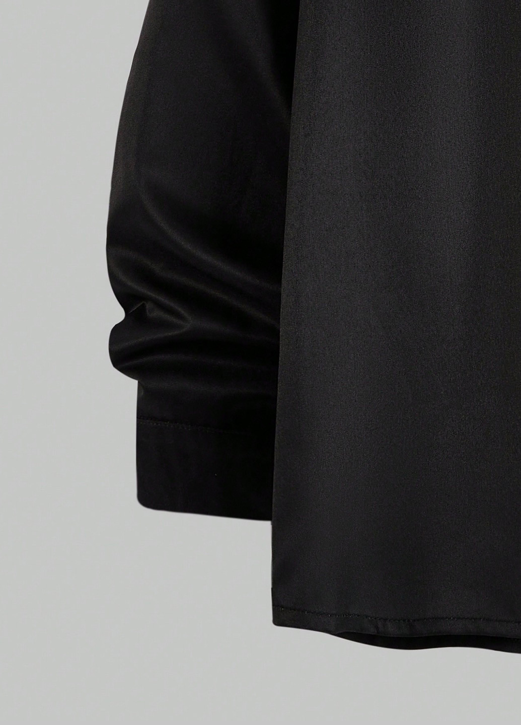 Черная кэжуал рубашка с надписями SHEIN