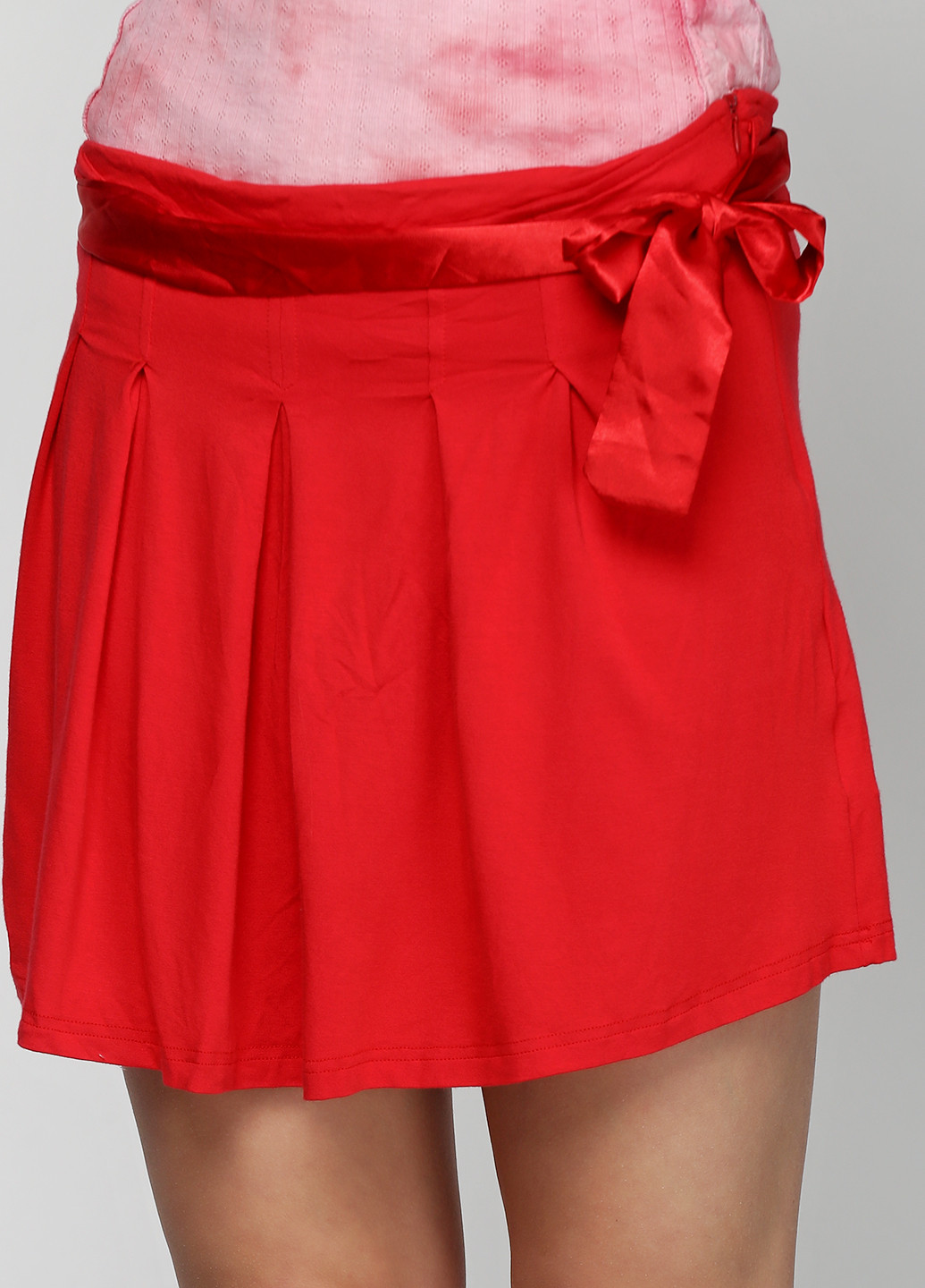 Красная кэжуал однотонная юбка Vila мини
