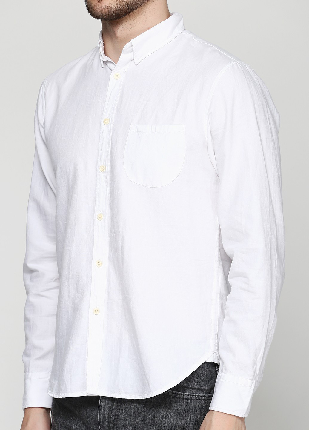 Белая кэжуал рубашка однотонная Levi's