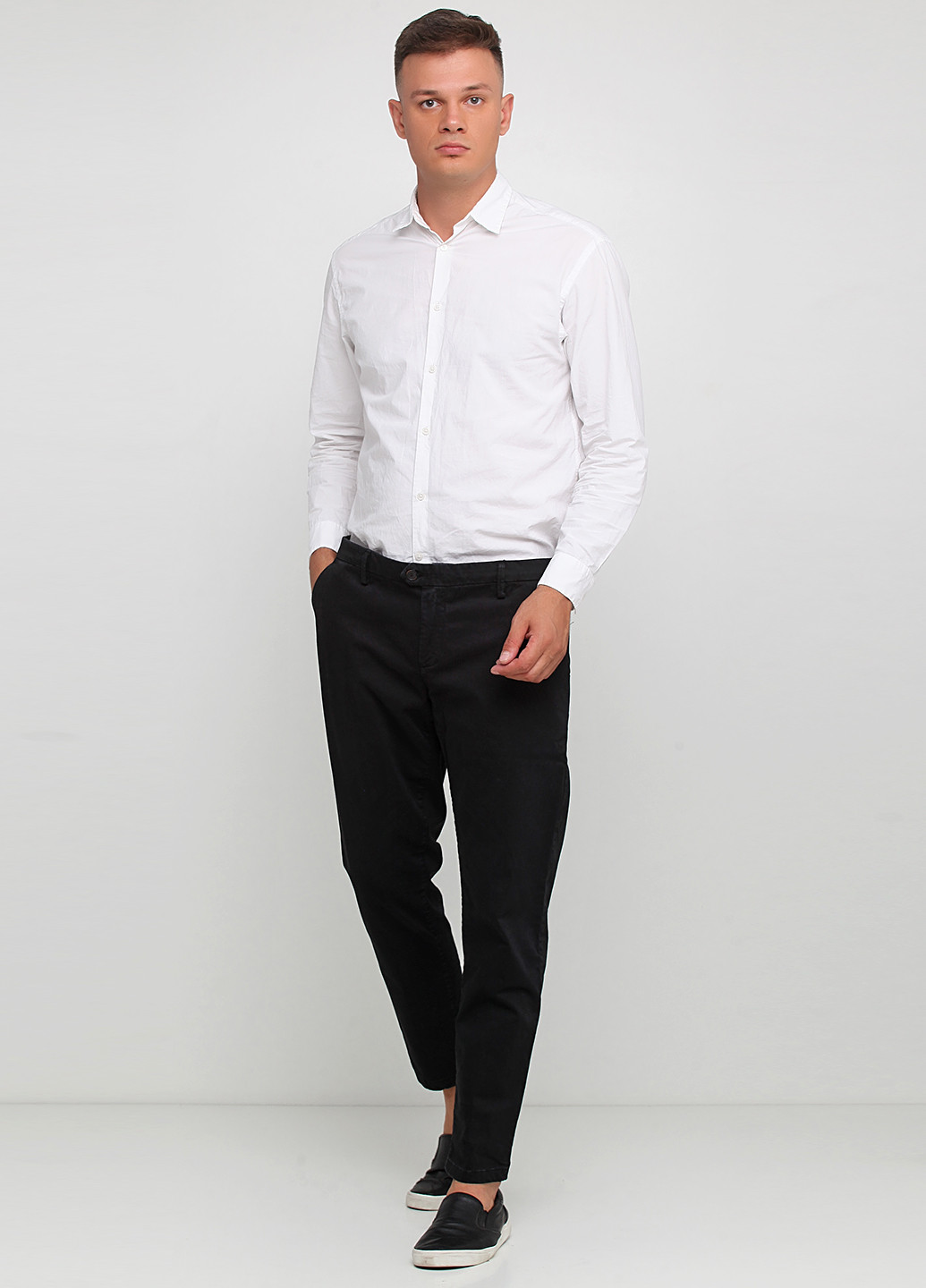 Черные кэжуал демисезонные прямые брюки Takeshy Kurosawa