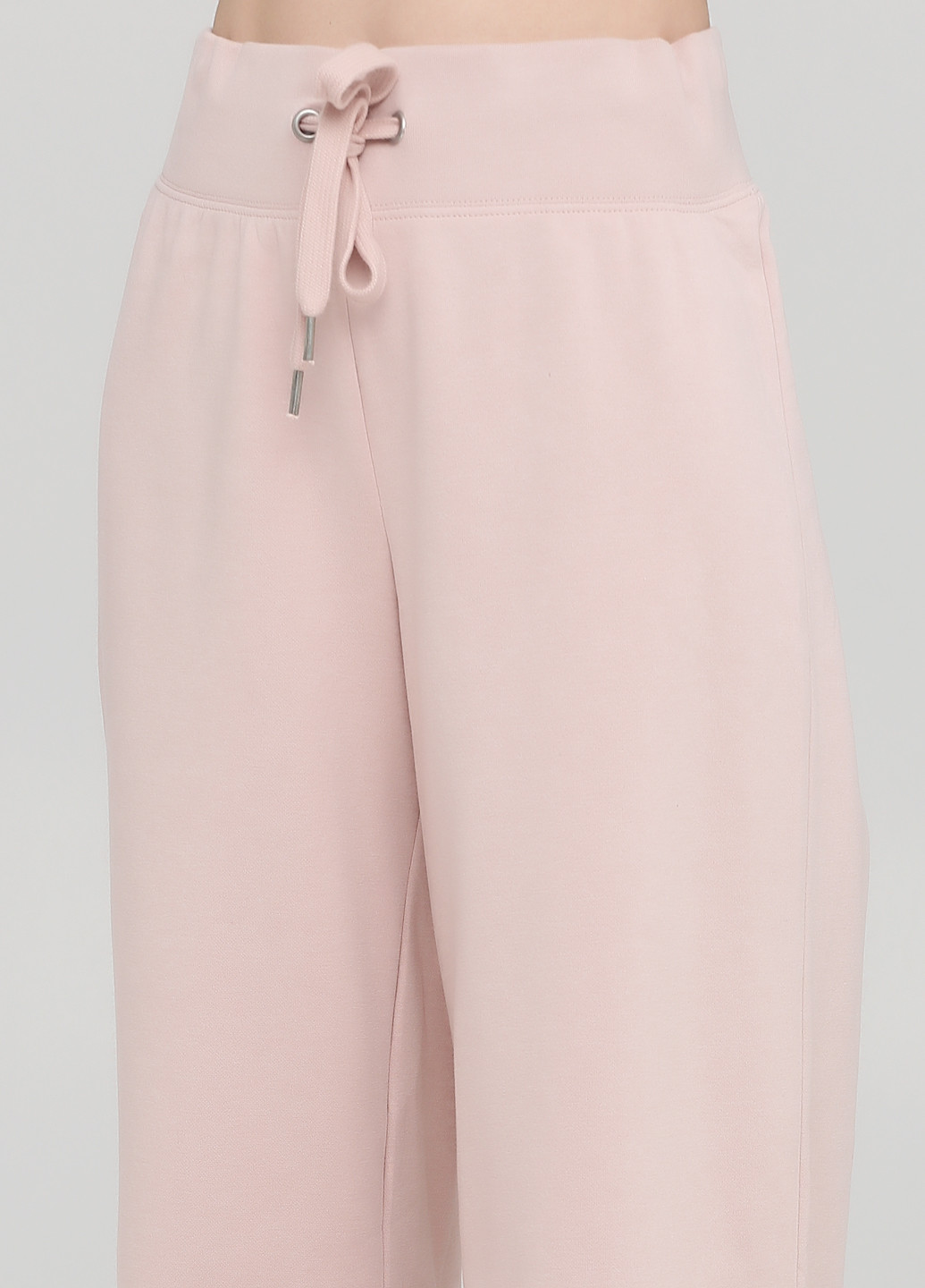 Светло-розовые спортивные демисезонные клеш брюки H&M