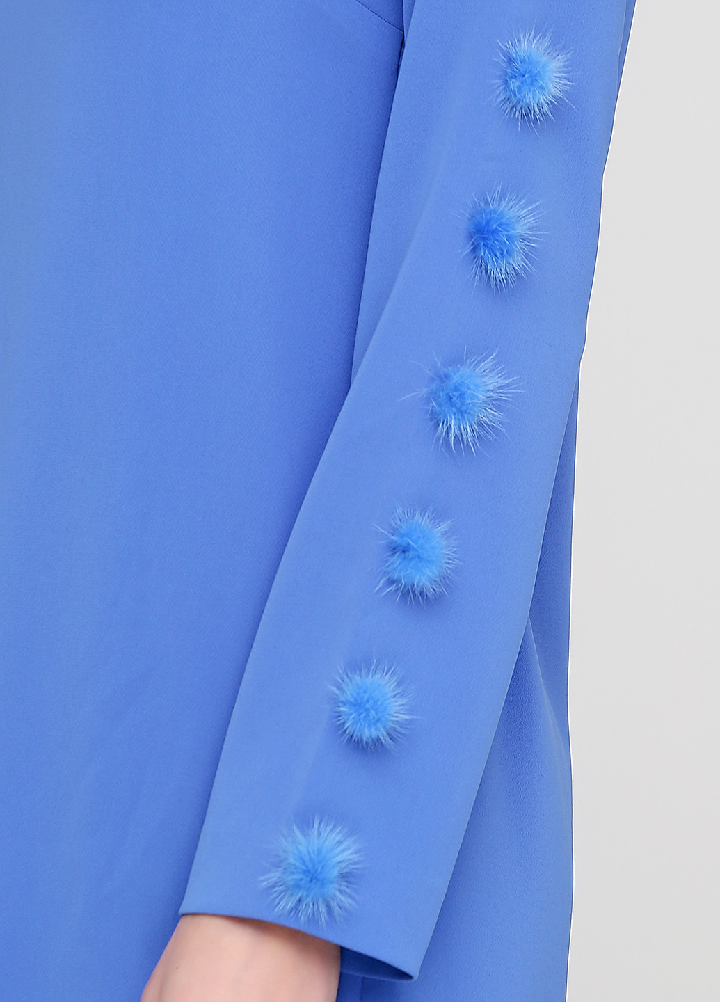 Голубое кэжуал платье Caramelo однотонное