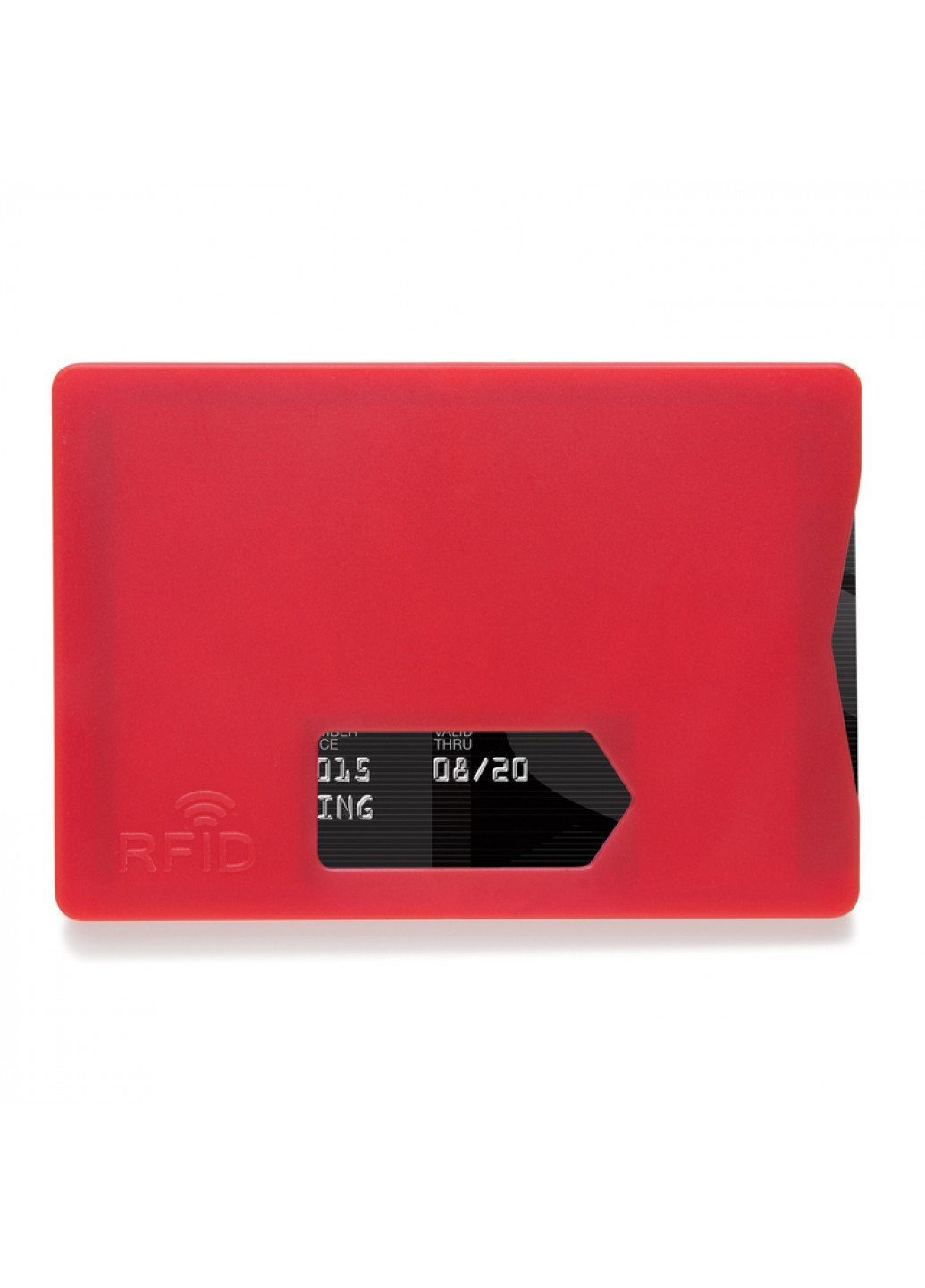 Холдер для кредитной карты Защита от считывания; красный Loooqs однотонный красный кэжуал