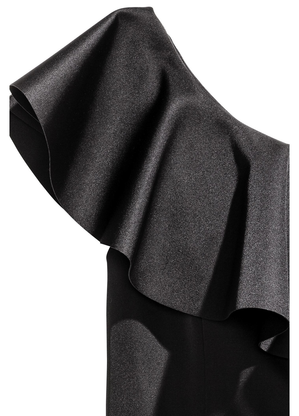 Комбинезон H&M комбинезон-шорты однотонный чёрный вечерний атлас, полиэстер