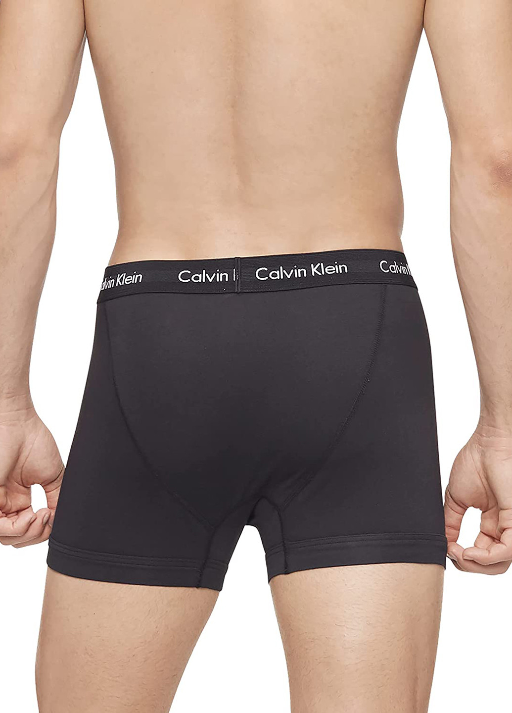 Трусы (3 шт.) Calvin Klein боксеры логотипы комбинированные домашние трикотаж, хлопок