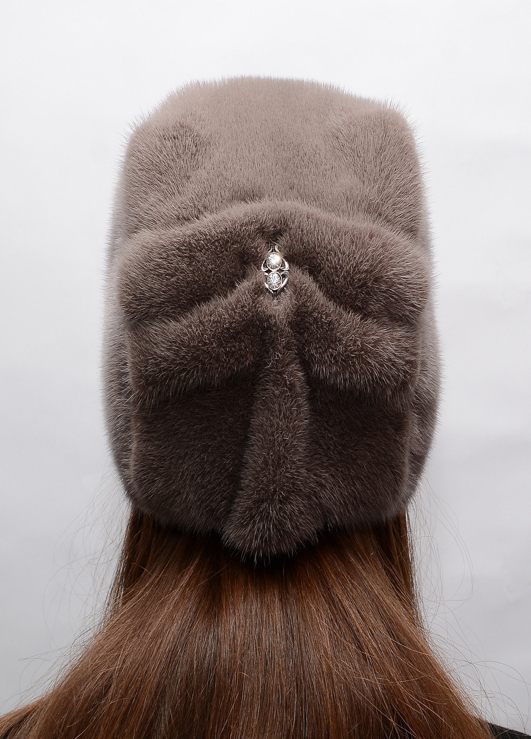 Жіноча зимова норкова шапка кубанка Меховой Стиль бабочка (203038770)