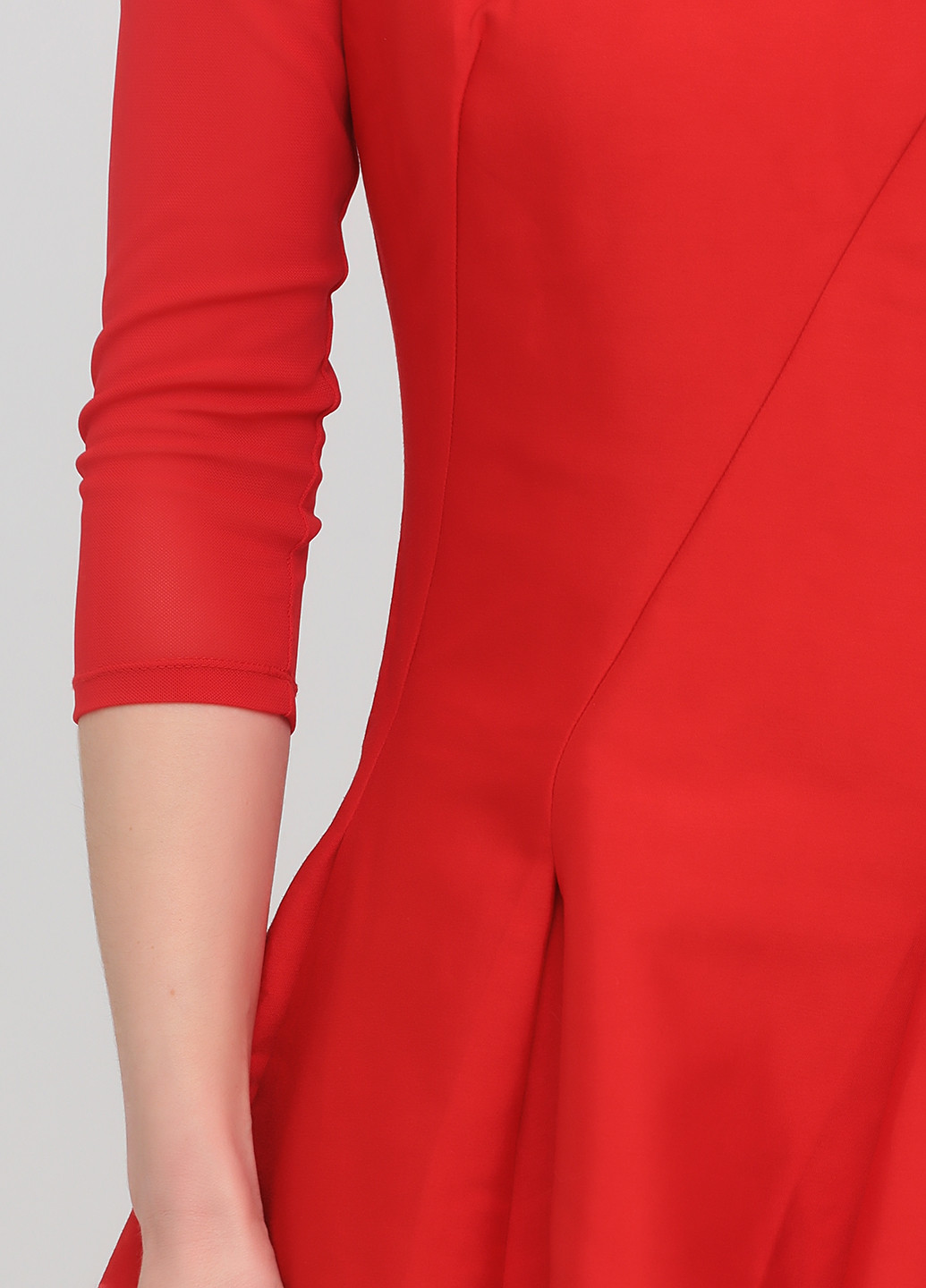 Красное кэжуал платье клеш Vero Moda однотонное