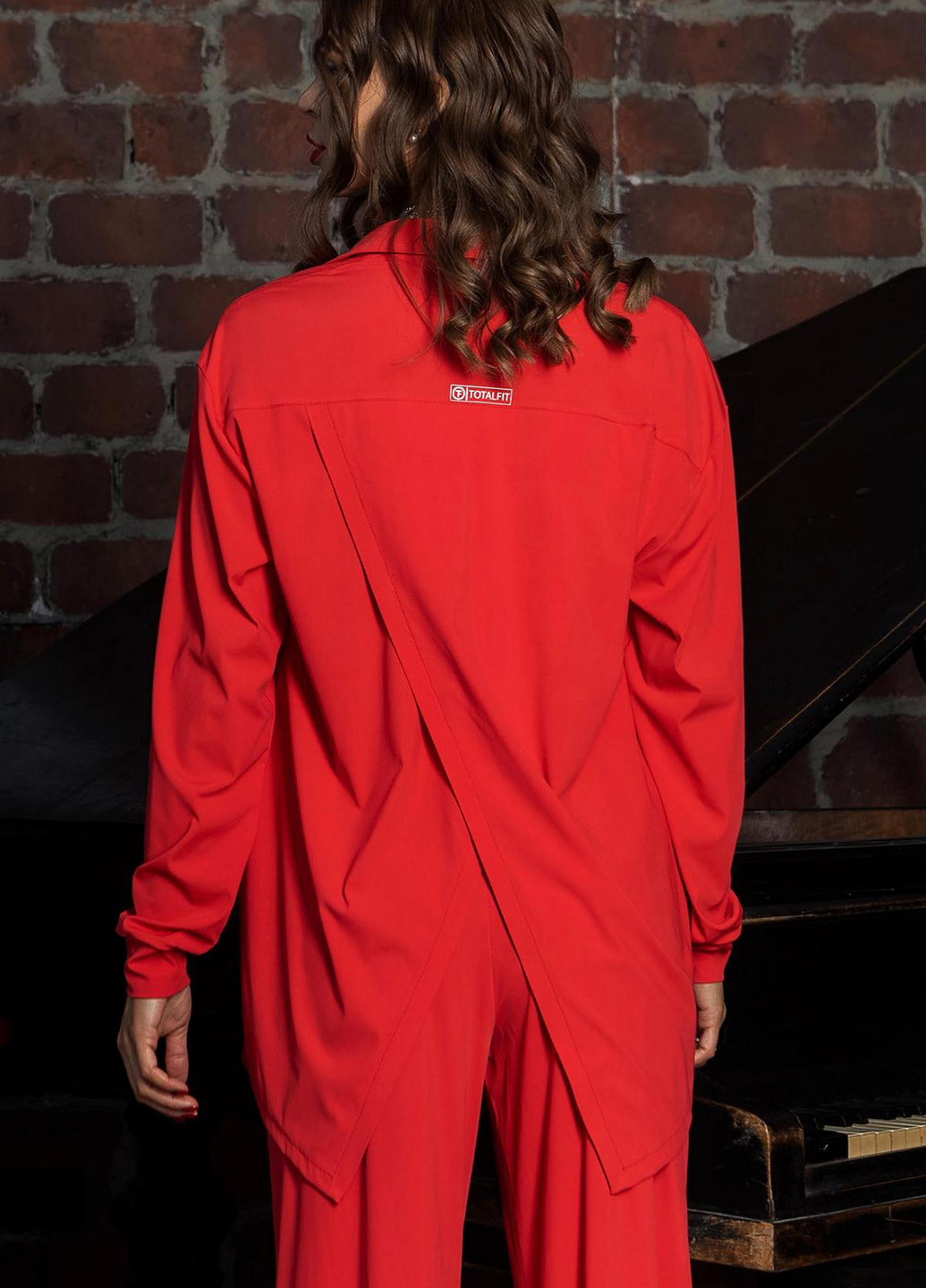 Красная всесезон пижама (рубашка, брюки) рубашка + брюки TOTALFIT