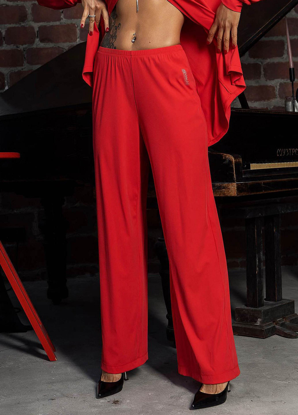 Червона всесезон піжама (сорочка, штани) рубашка + брюки TOTALFIT
