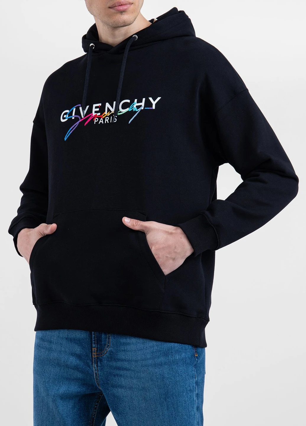 Черный хлопковый худи с логотипом Givenchy (251176507)
