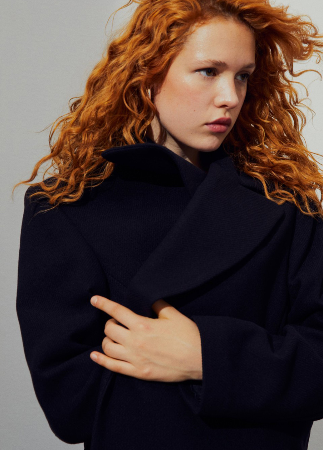 Чорне демісезонне Пальто двобортне H&M