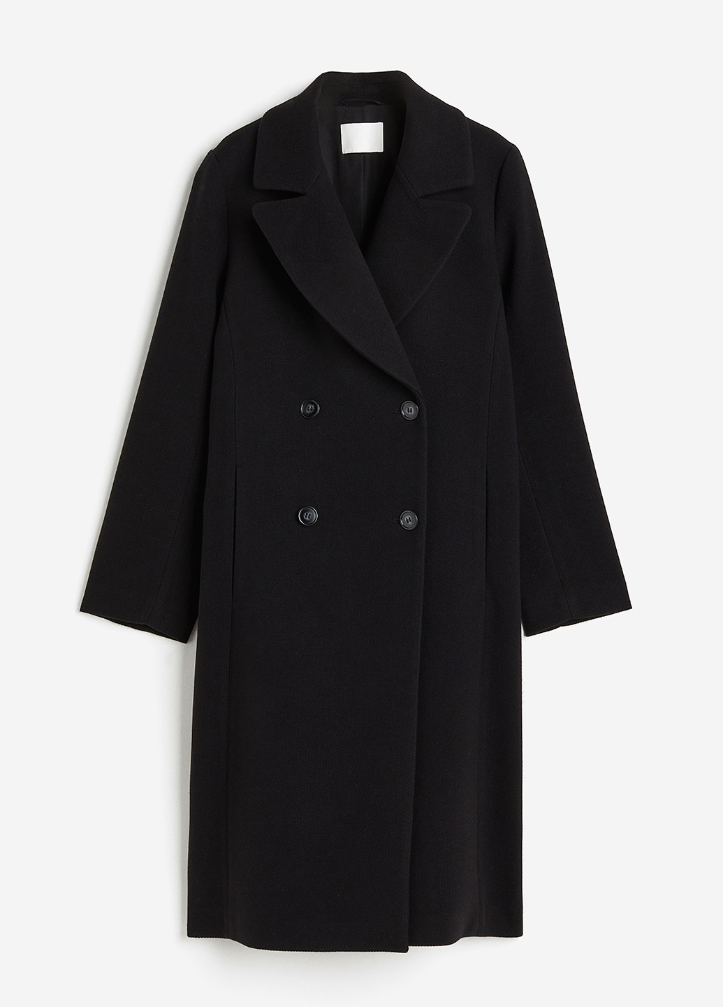 Чорне демісезонне Пальто двобортне H&M