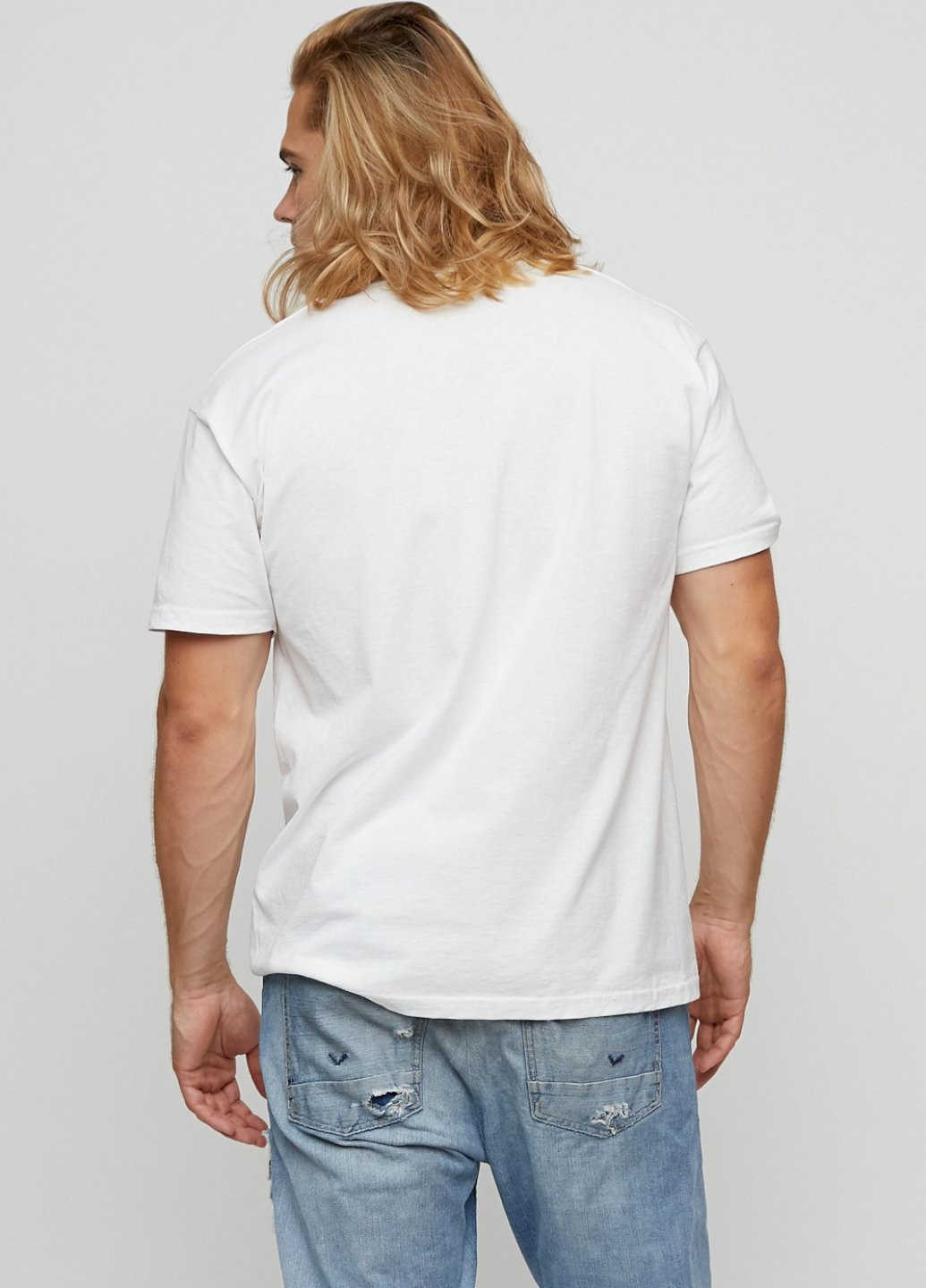 Белая футболка мужская basic /air print/ YAPPI