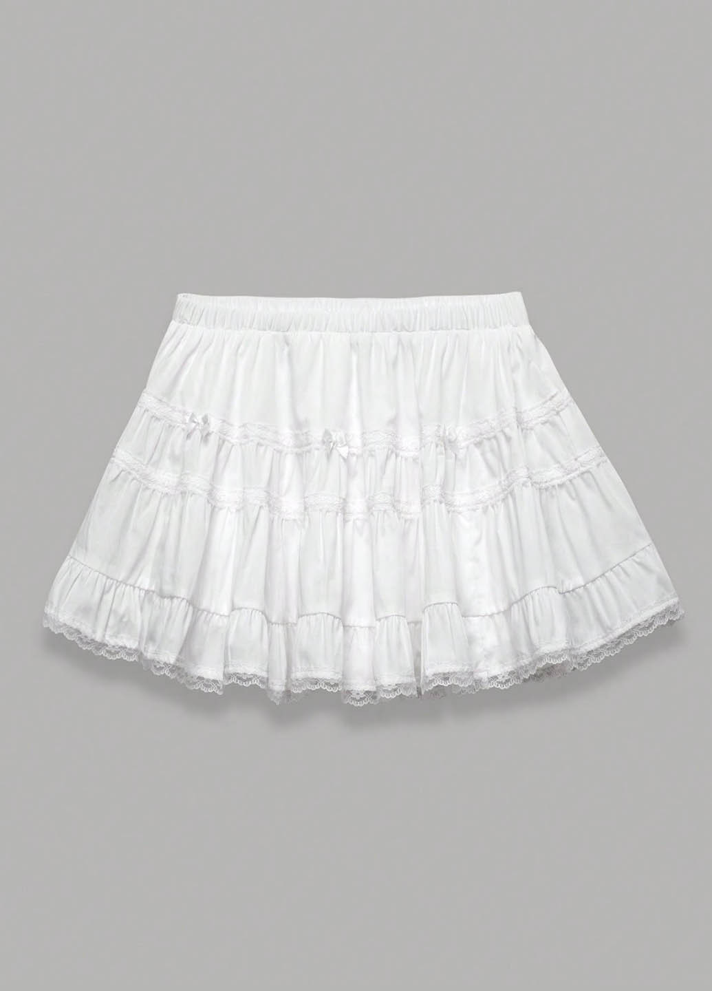 Белая кэжуал однотонная юбка SHEIN клешированная