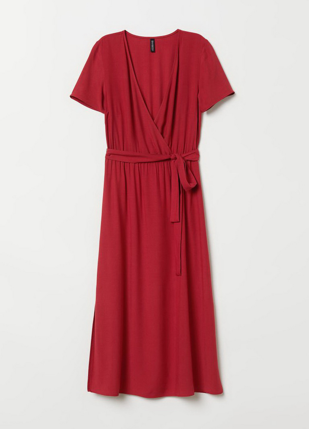 Бордова кежуал сукня на запах H&M