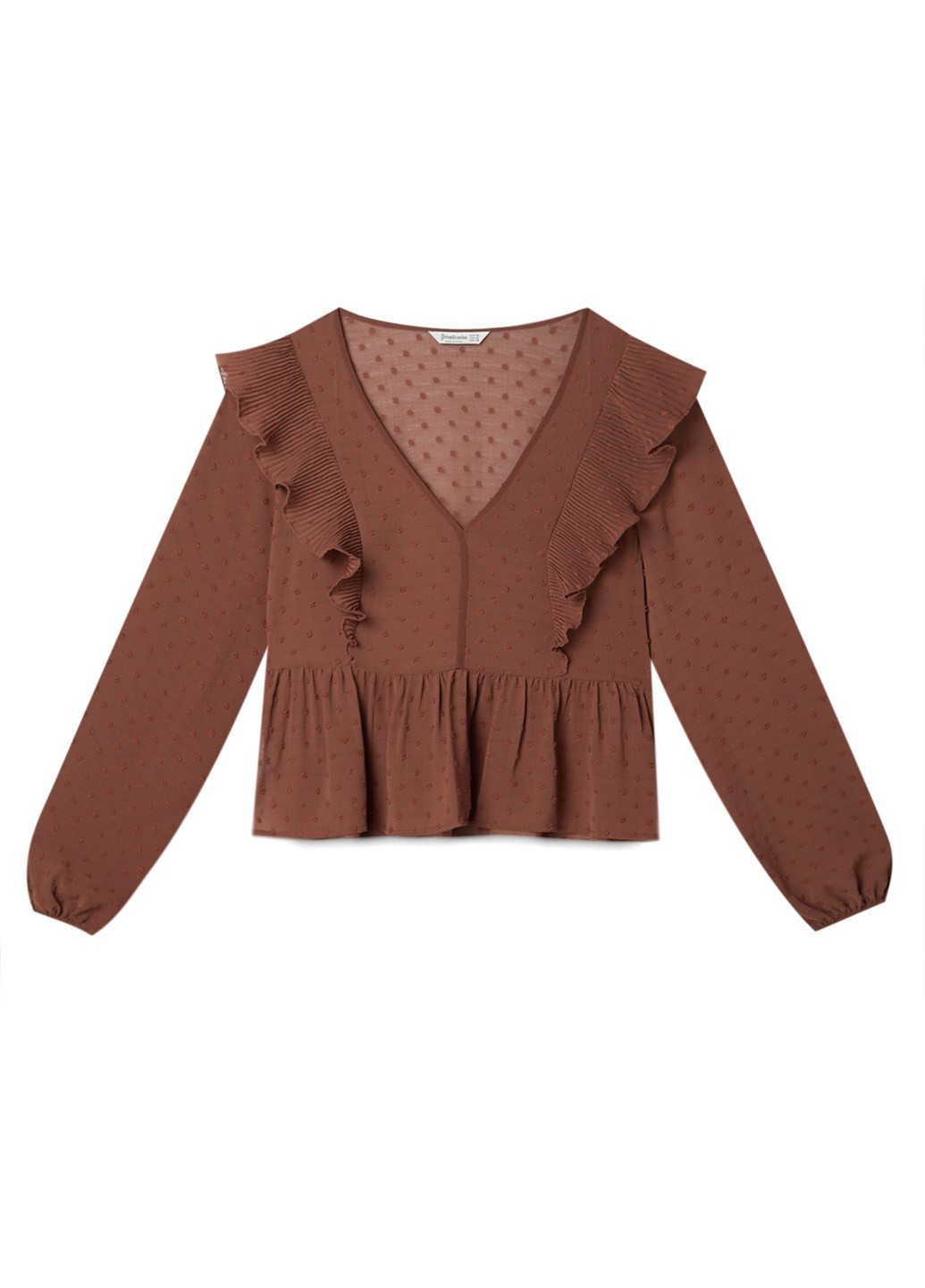 Коричневая блуза Stradivarius