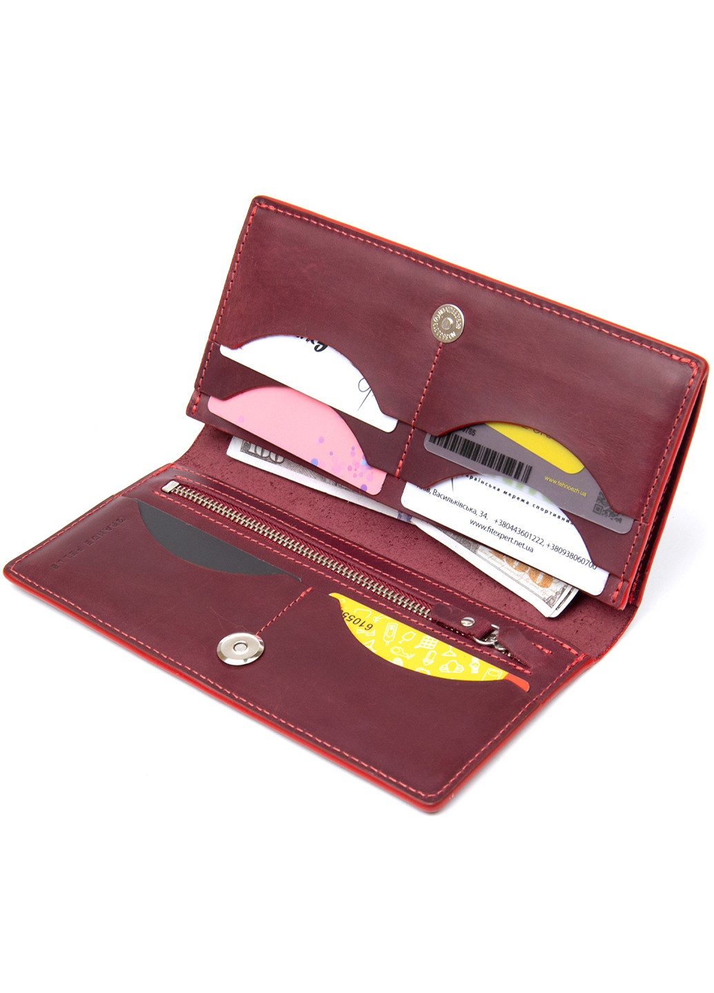 Женское кожаное портмоне 9,5х19,52 см Grande Pelle (250097295)