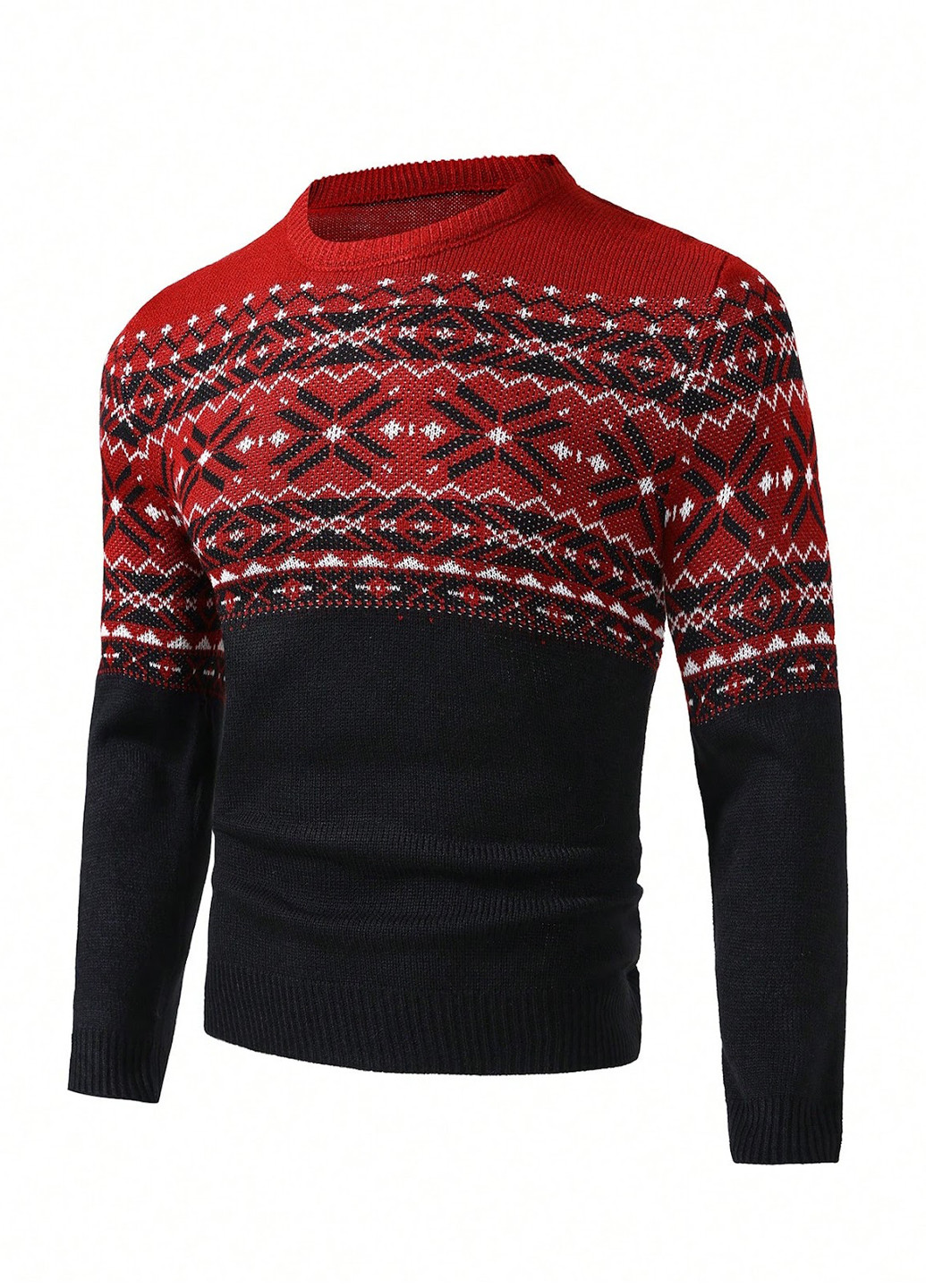 Комбинированный зимний джемпер джемпер SHEIN