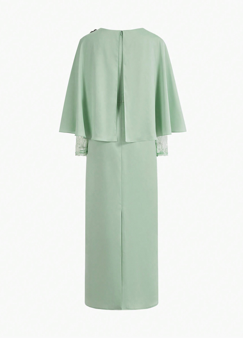 Мятное вечернее платье SHEIN однотонное