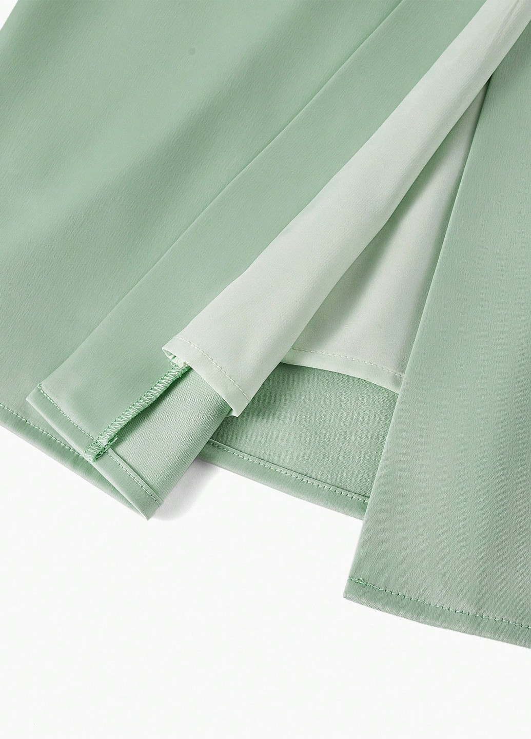 Мятное вечернее платье SHEIN однотонное