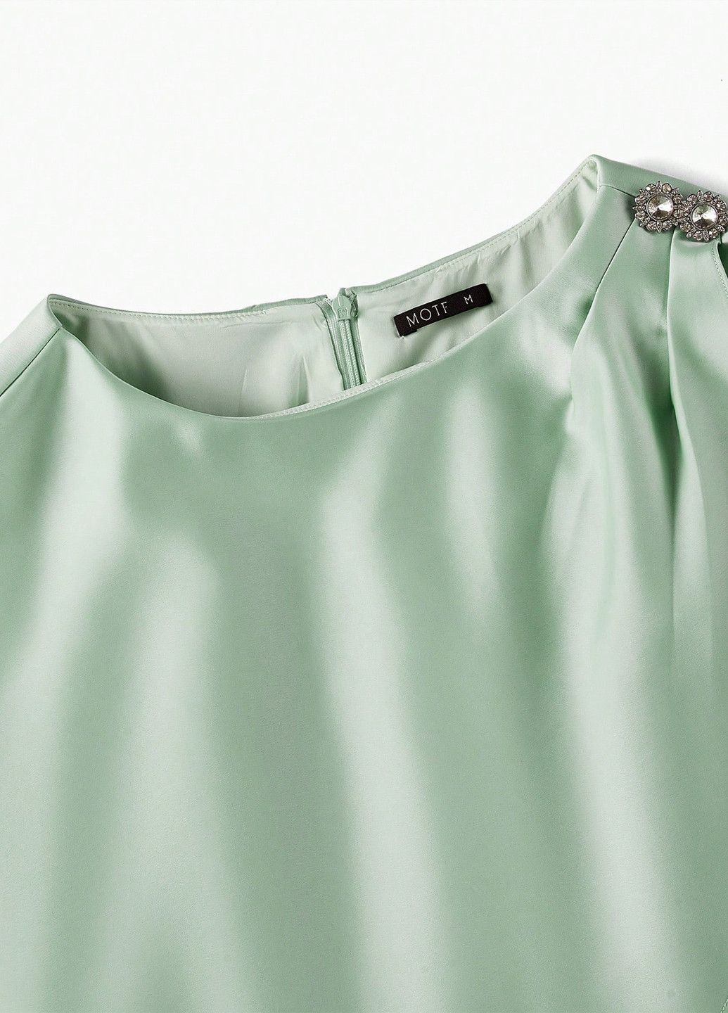 Мятное вечернее платье SHEIN однотонное