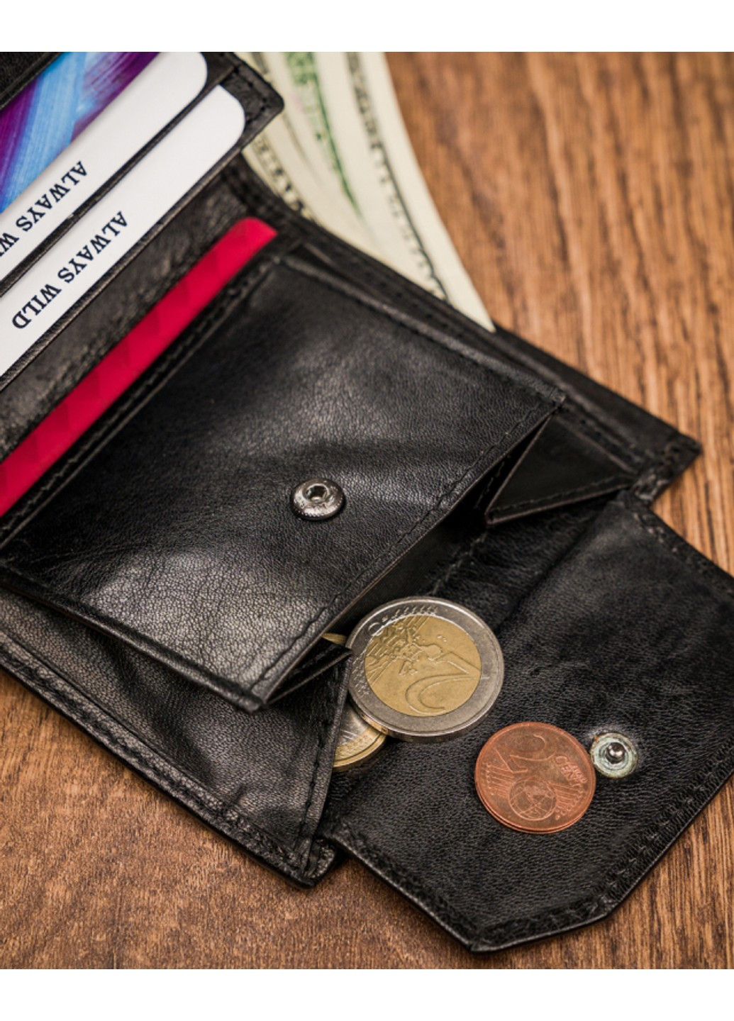 Кошелек мужской кожаный N20197-VTK-D-RFID Always Wild (254314644)