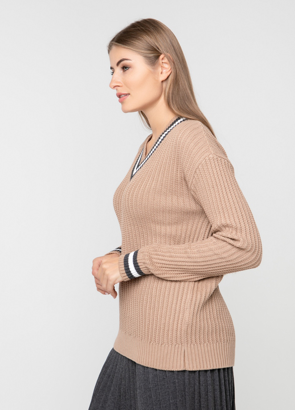 Світло-коричневий демісезонний пуловер пуловер Sewel