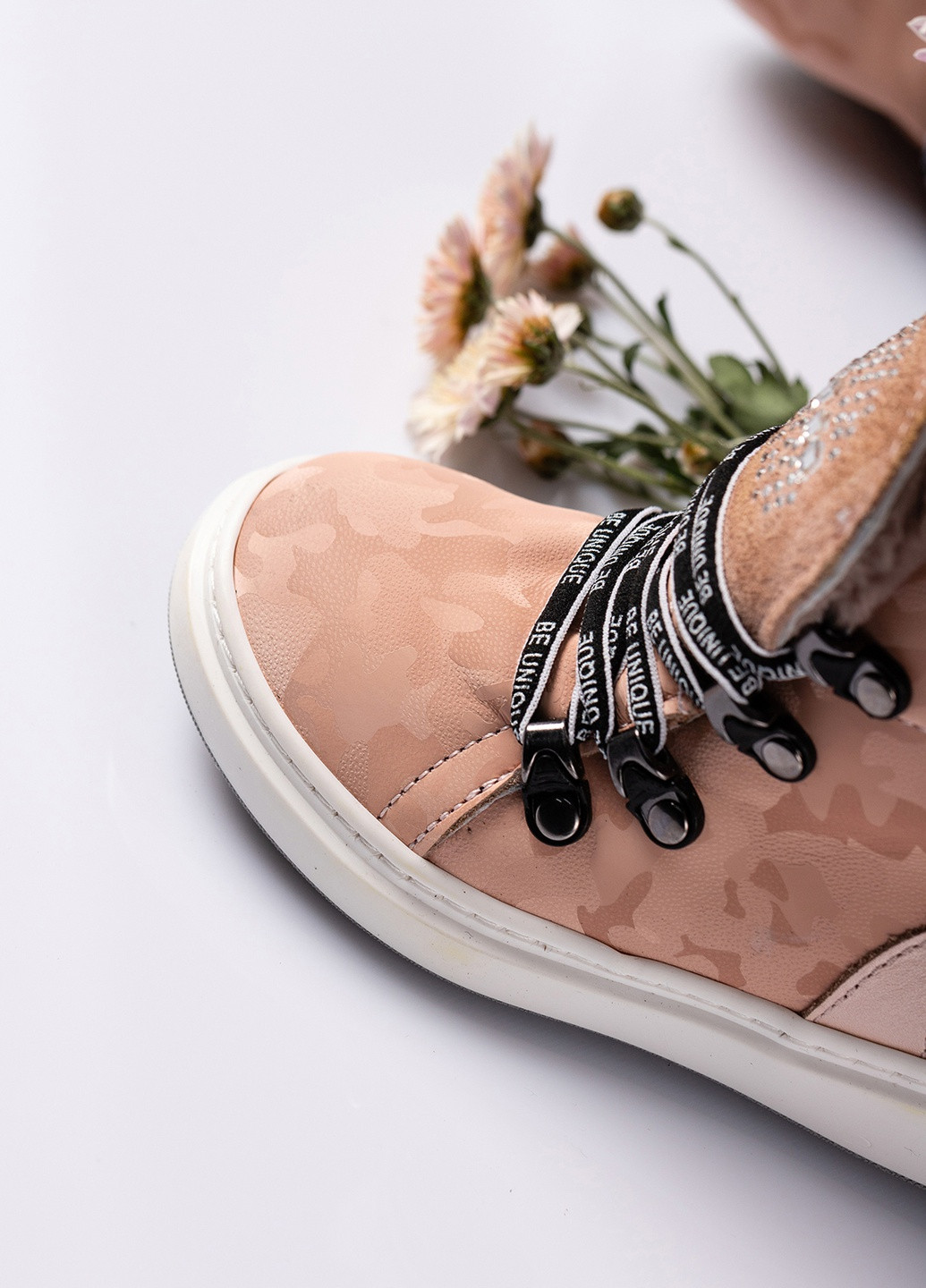 Розовые кэжуал зимние ботинки зимние из натуральной кожи на девочку Tutubi