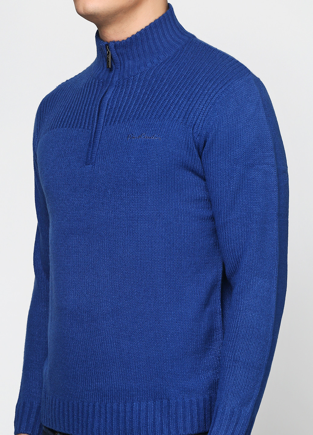 Синий демисезонный свитер хомут Pierre Cardin