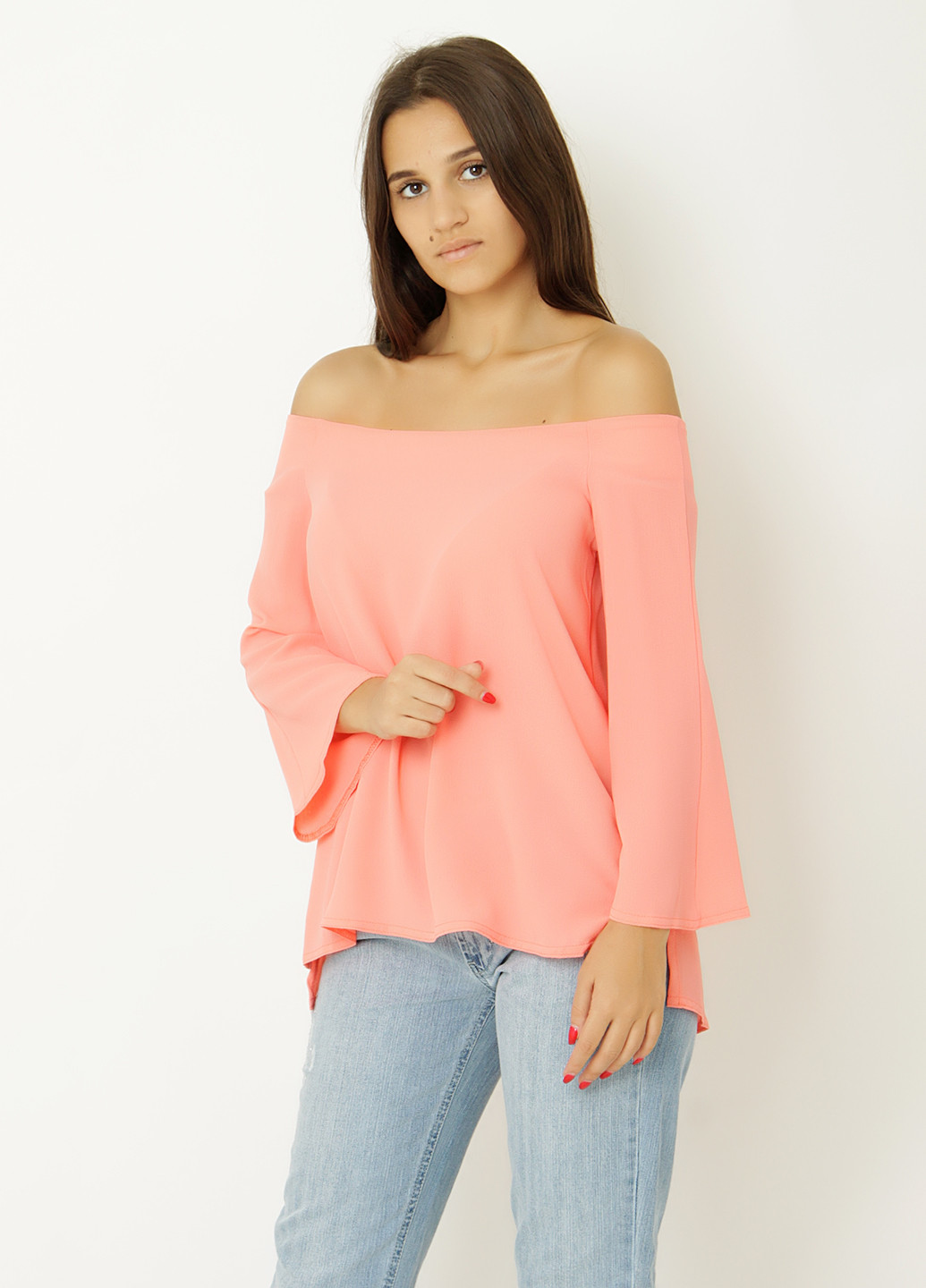 Персиковая летняя блуза Ko-style