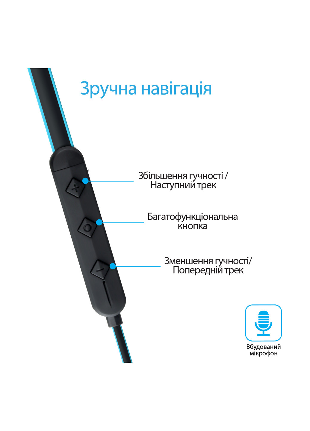 Bluetooth навушники Promate spicy-1 blue (spicy-1.blue) (137956977)