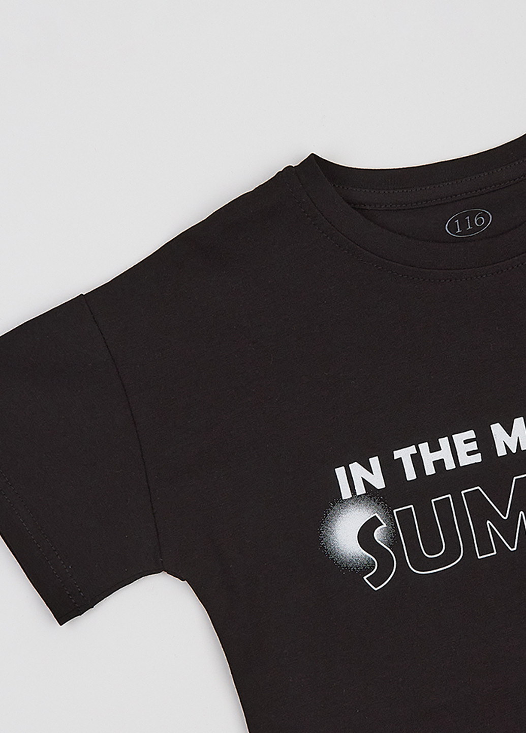 Чорна літня футболка Flamingo