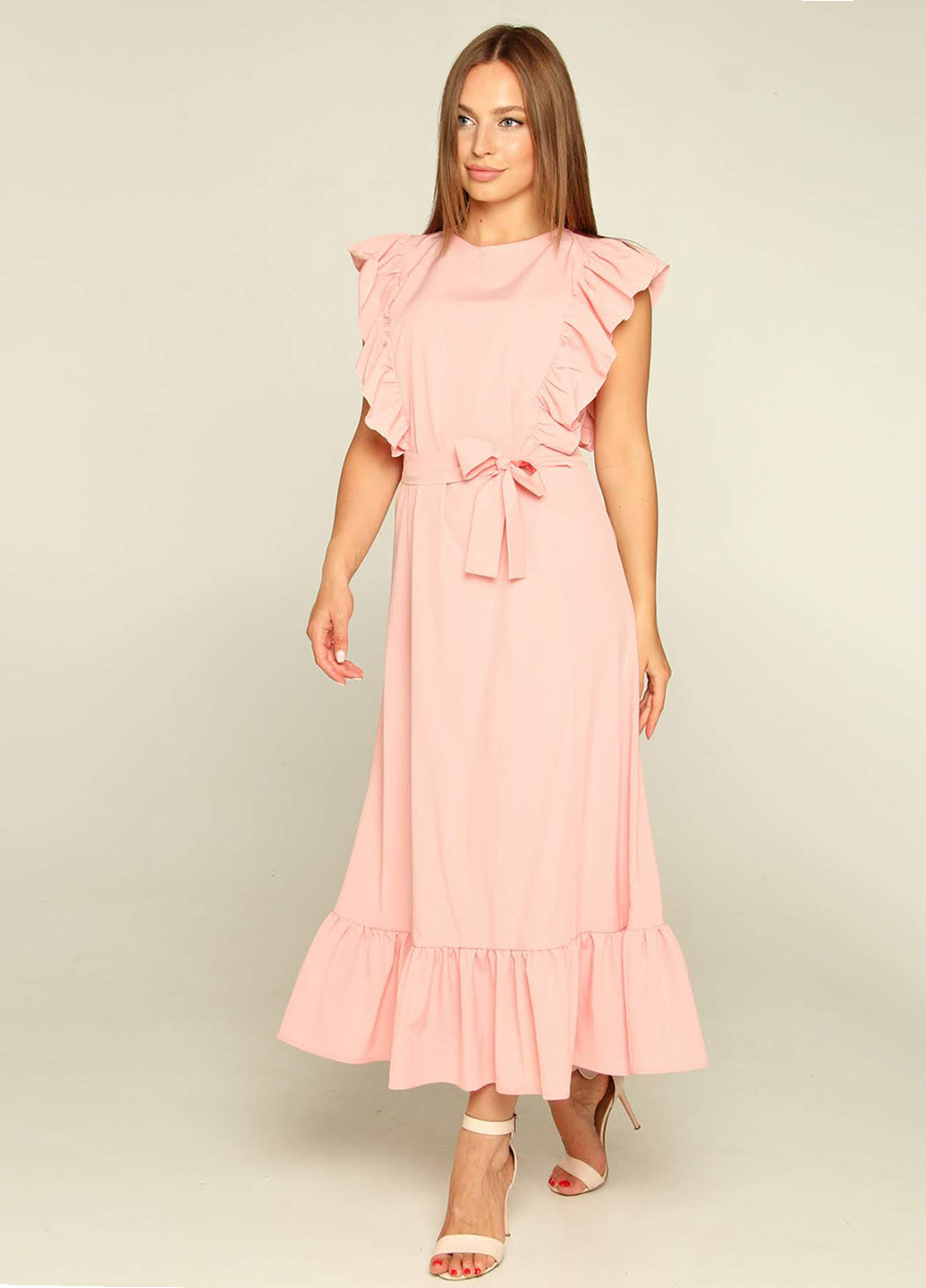 Розовое коктейльное платье Majaly
