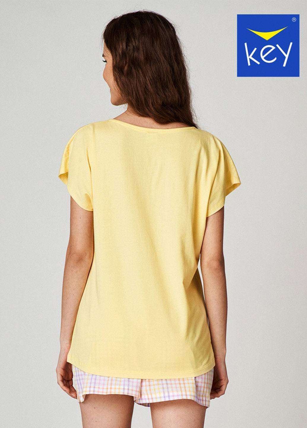 Жовта всесезон піжама (футболка, шорти) футболка + шорти Key