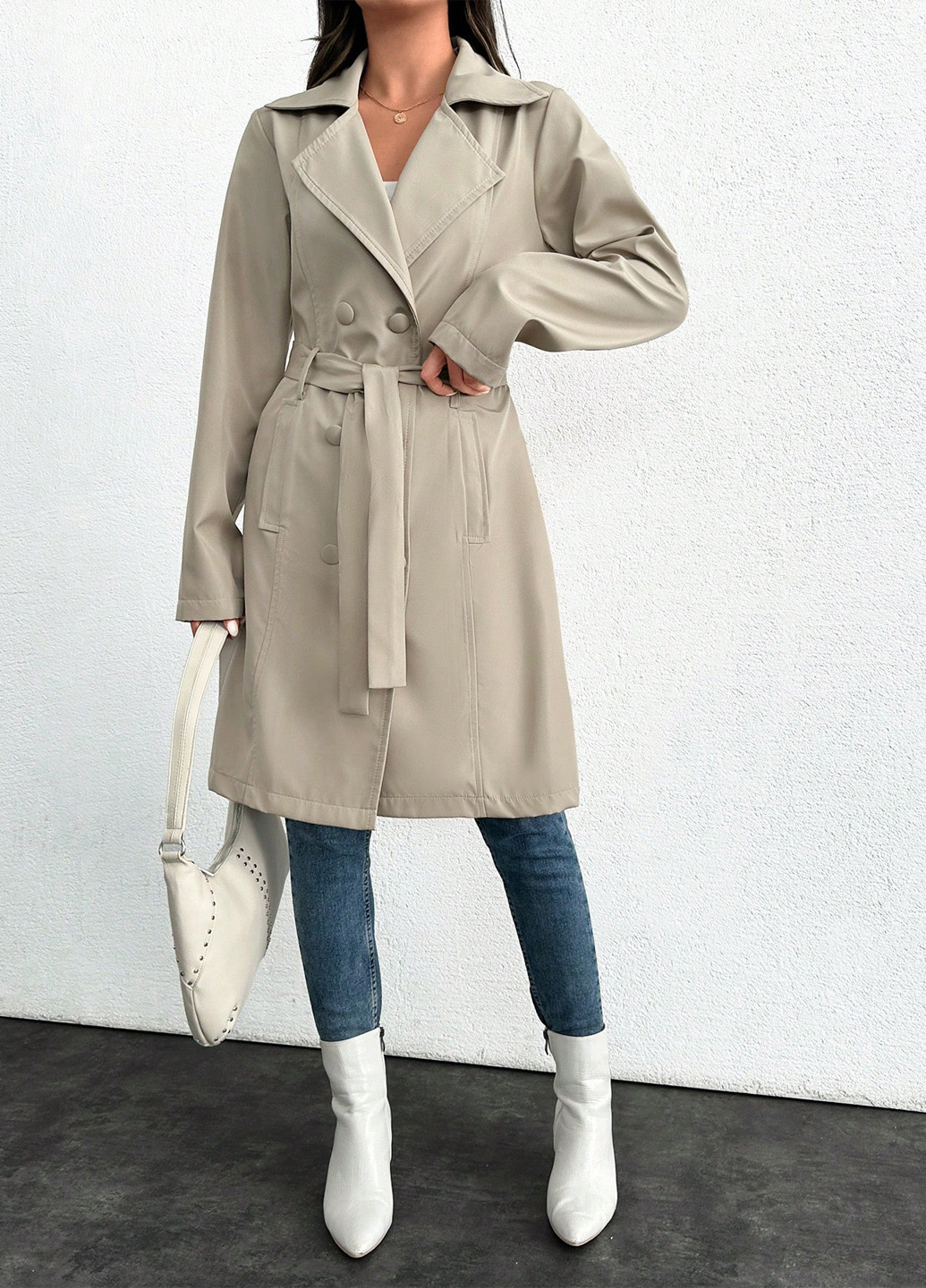 Плащ SHEIN на гудзиках демісезон (337833604)