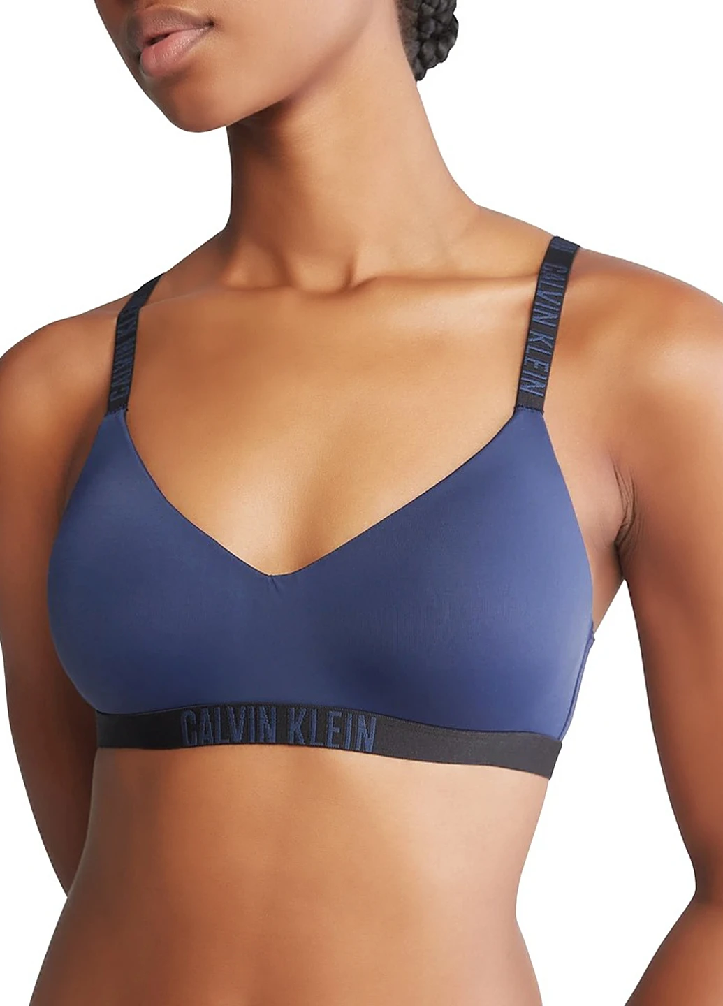 Синій бюстгальтер Calvin Klein без кісточок поліамід