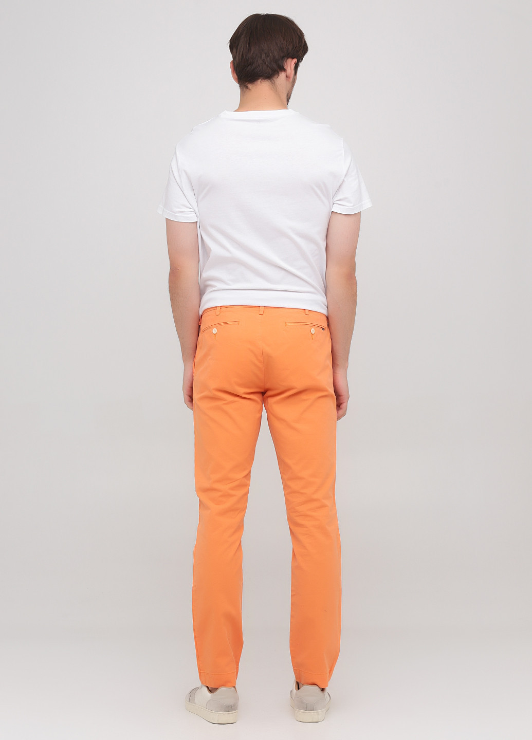 Светло-оранжевые кэжуал демисезонные прямые, чиносы брюки Ralph Lauren
