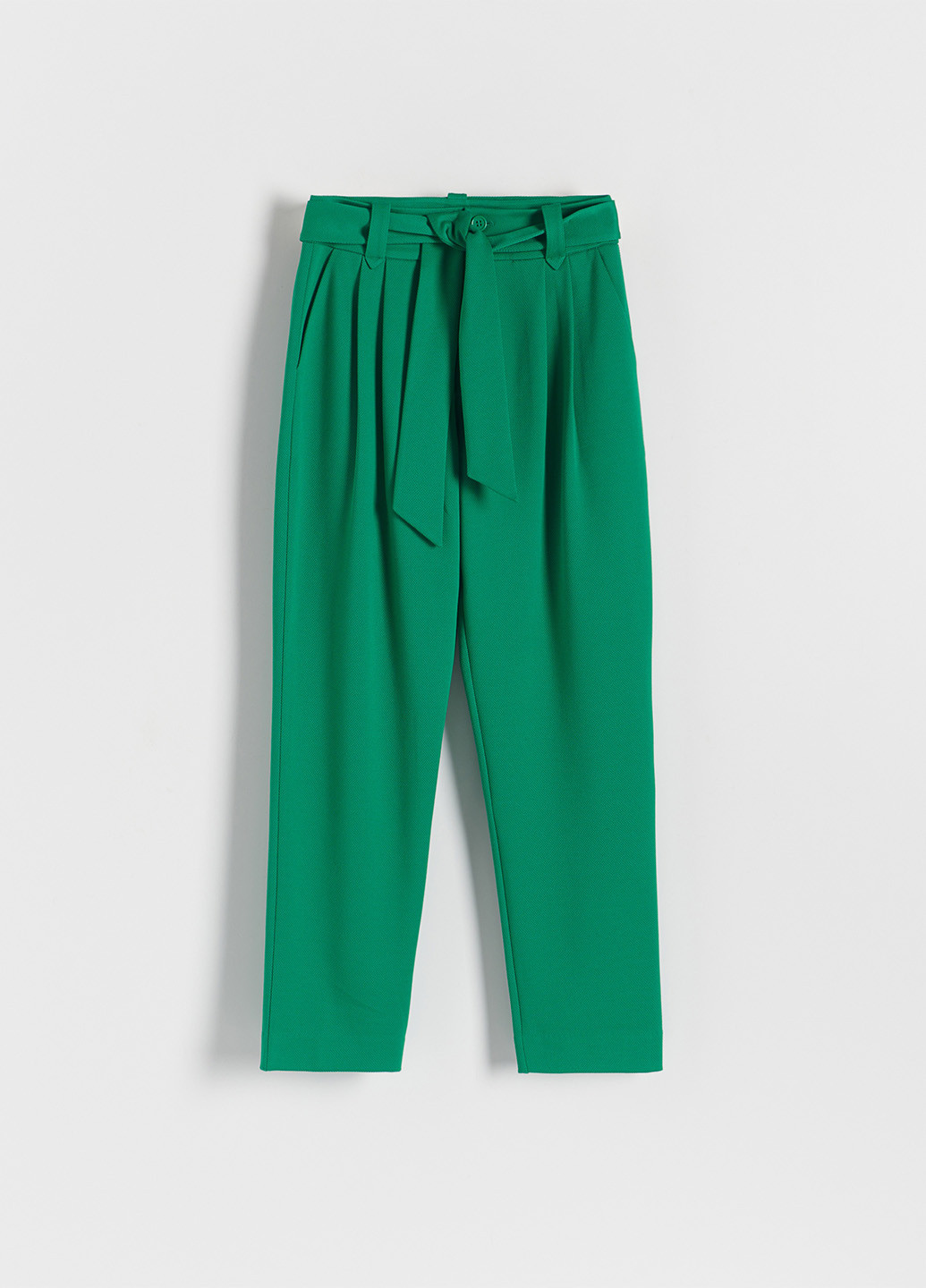 Зеленые кэжуал демисезонные укороченные брюки Reserved