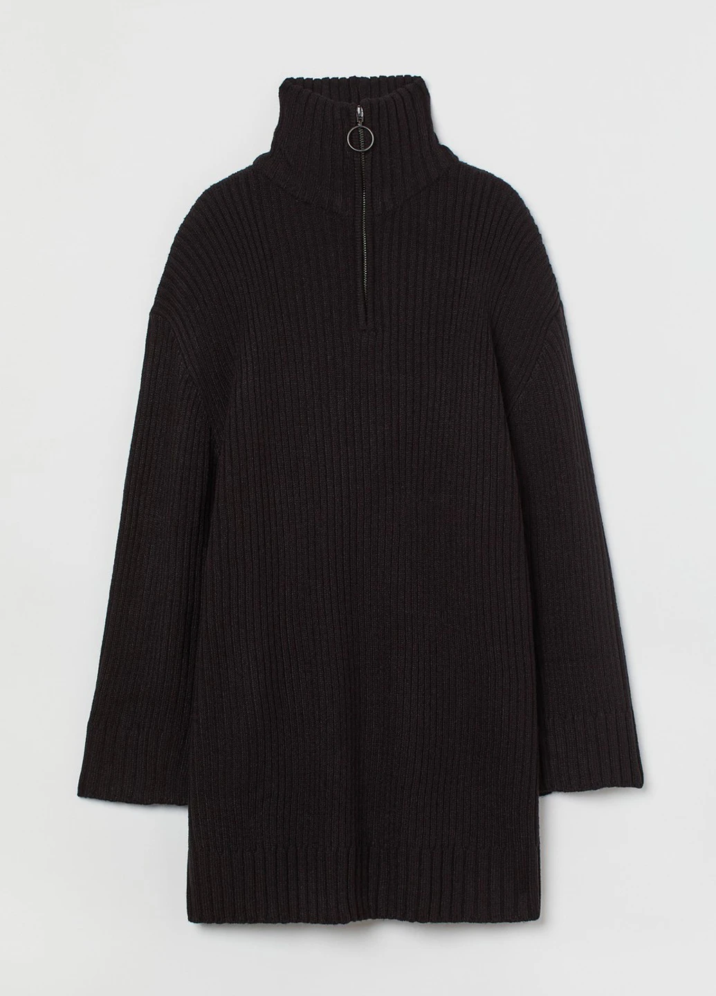 Черный зимний свитер H&M