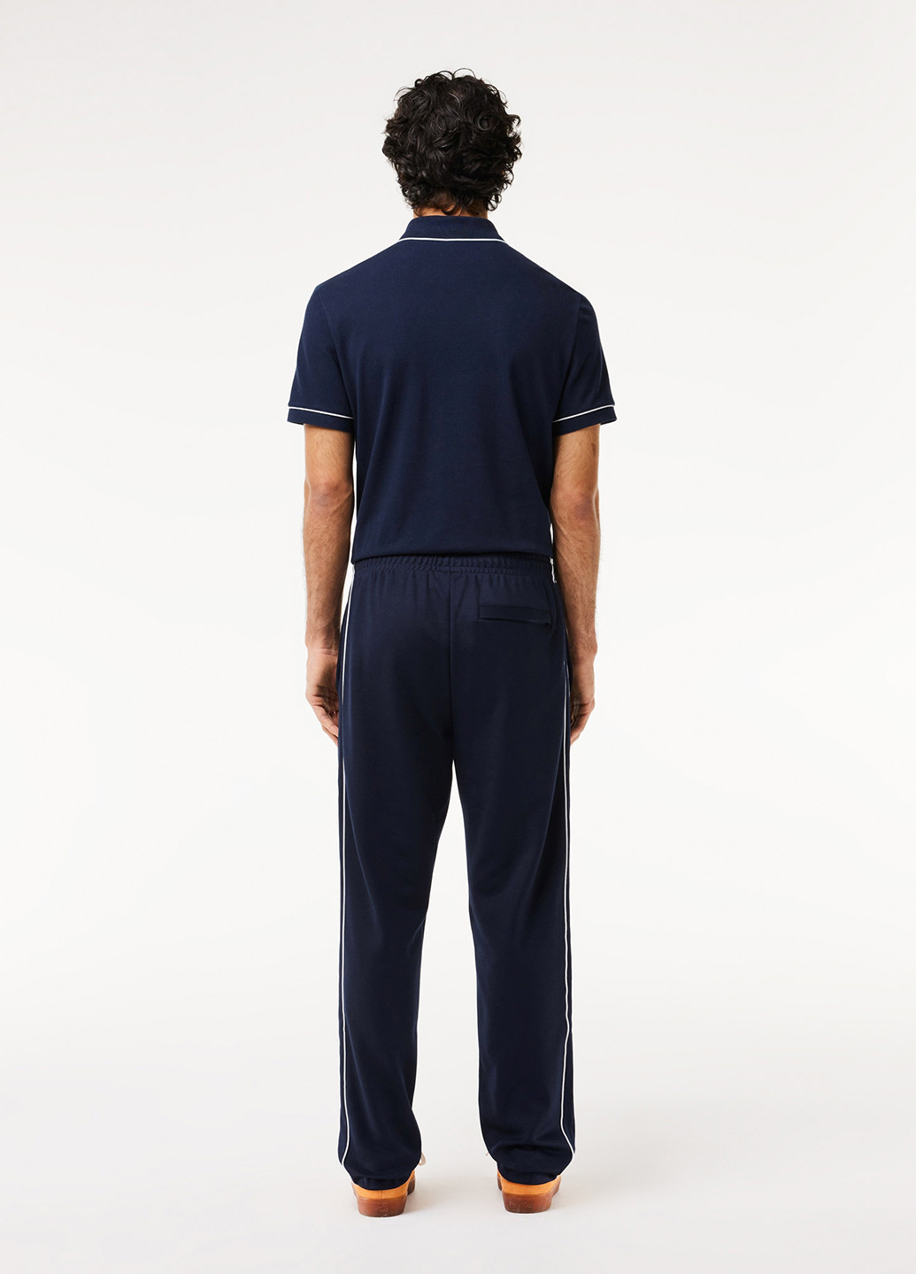 Темно-синие спортивные демисезонные прямые брюки Lacoste