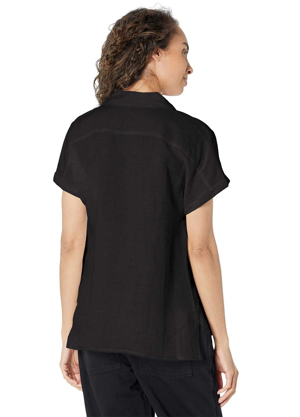 Черная кэжуал рубашка однотонная Calvin Klein